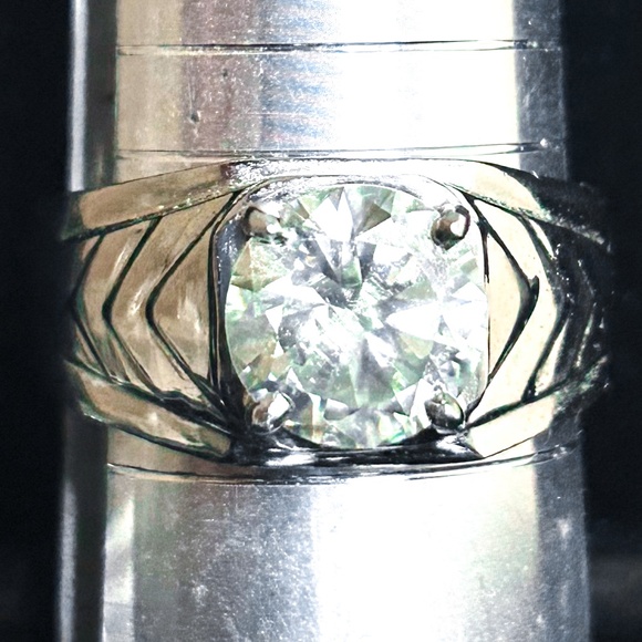 Genuine 4.20 CTs Off White Diamond Ring Round Brilliant Cut 925 Silver - Picture 5 of 10